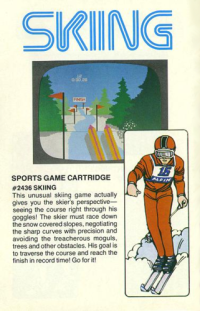 Skiing Colecovision US box art